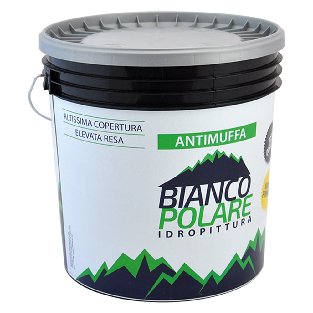 BIANCO POLARE - Pittura Al Quarzo Acrilico Antimuffa Lt 4 COD.901406