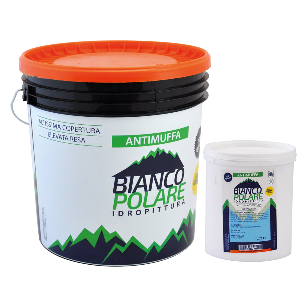 BIANCO POLARE - Idropittura Superlavabile Antimuffa Lt. 4 COD.9008780
