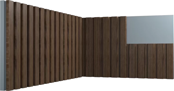 Lamelli Noce venato design LE BOISERIE per pareti 160x12mm