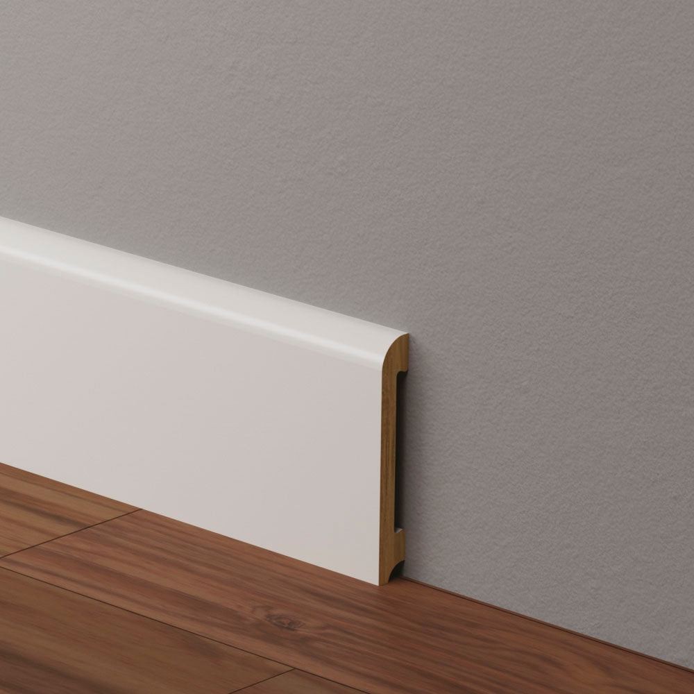 Battiscopa in Polimero 100x15x2000 mm - Effetto Legno Bianco - ARD