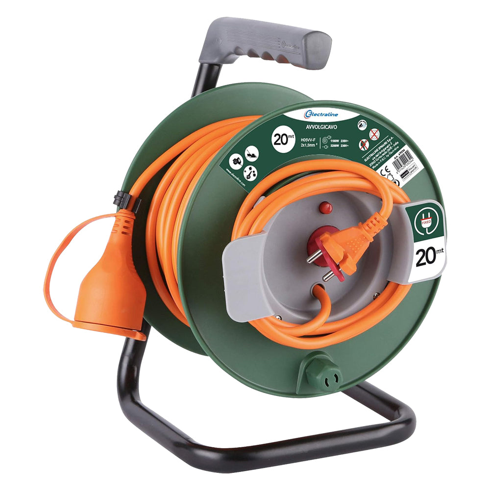 ELECTRALINE - Avvolgicavo Da Giardino Mt. 20 - Art.49234 COD. 809