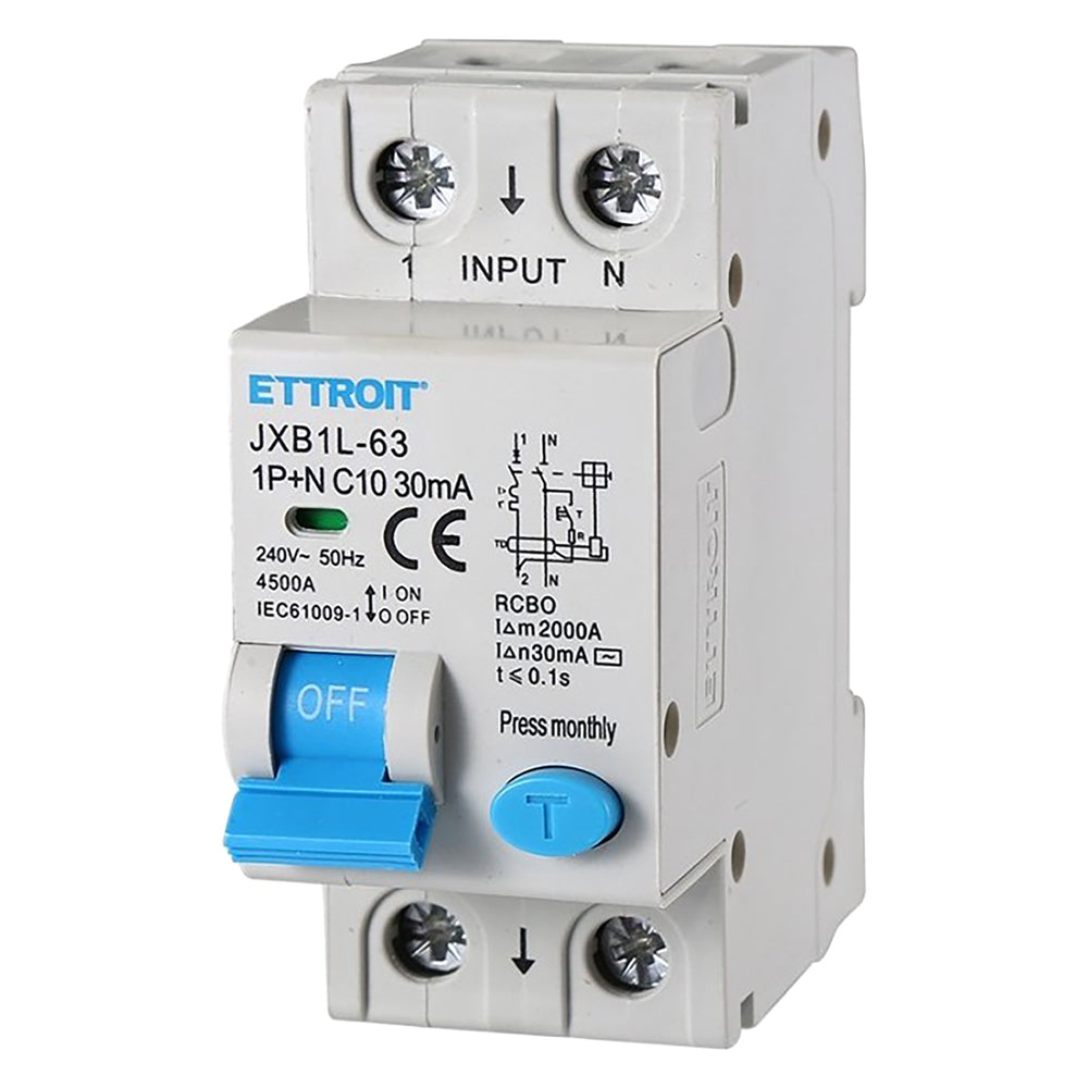 ETTROIT - Interruttore Magnetotermico Differenziale 1P+N - 20A CO