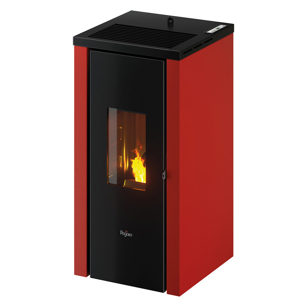 PEGASO - Stufa A Pellet 'Vera 7' Colore Rosso COD.7001980