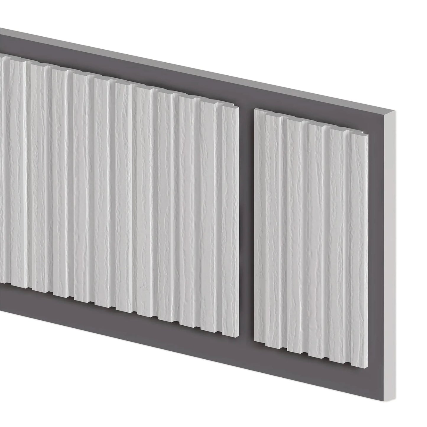 Asta intera di Rivestimento Parete Boiserie Pannelli MILLERIGHE in Polimero BIANCO 2,8 Metri x160x12mm