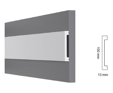 Profilo in Polimeri 100x13x2000 mm - Le Boiserie