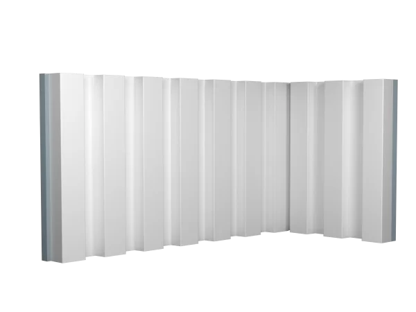 Lymer Wall panels Bianco Materiale DuroPolimero 2,8 Metri x120x21mm