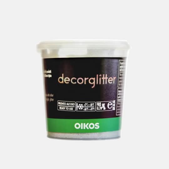 89 - DECORGLITTER argento 90gr DECO PAINT OIKOS