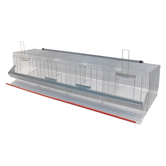 MG GABBIE - Gabbia Galline Ovaiole Quattro Celle Cm 203 X 46 X H 