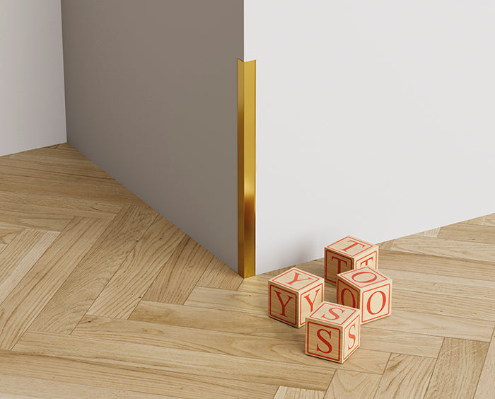 Angolare in Alluminio 10x10x3000 mm - Oro Lucido - ARD