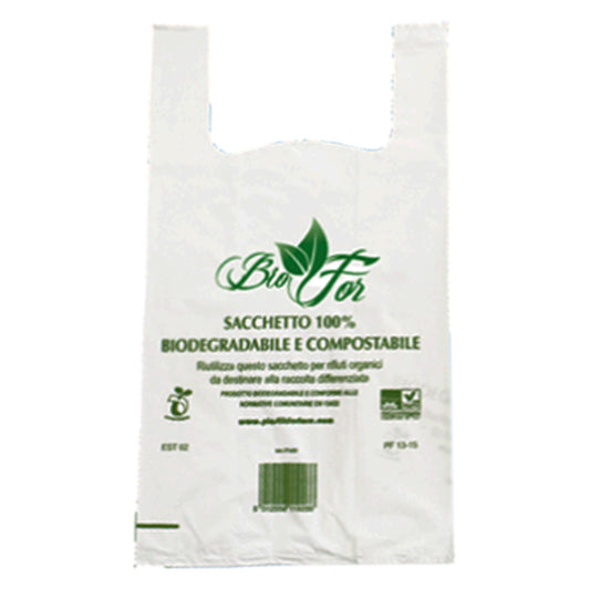 Buste Shopper Compostabili Medie Gr.7,5 - 27+ 14 X 50 Cf 500Pz CO