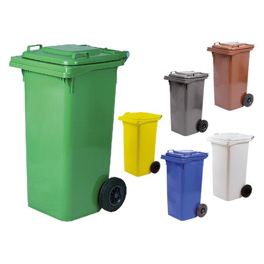 ICS - Bidone Immondizia Carrellato Lt. 120 - Cm 55 X 50 X 94 Gial