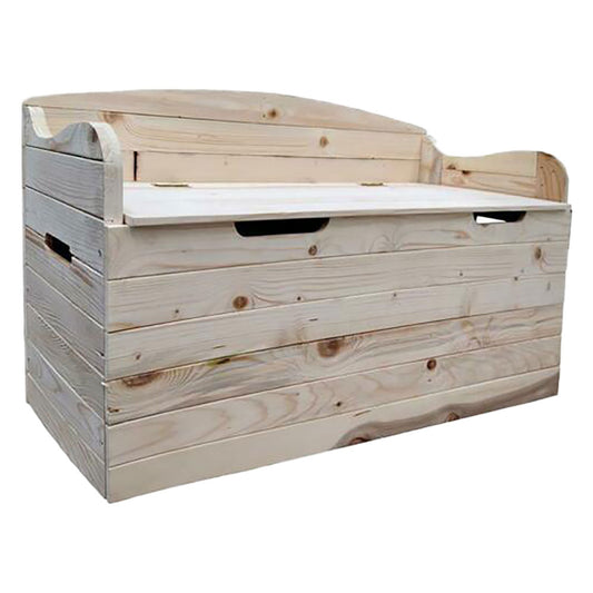 Cassapanca Con Schienale Cm 100 X 40 X H 60 - Legno Chiaro COD. 7