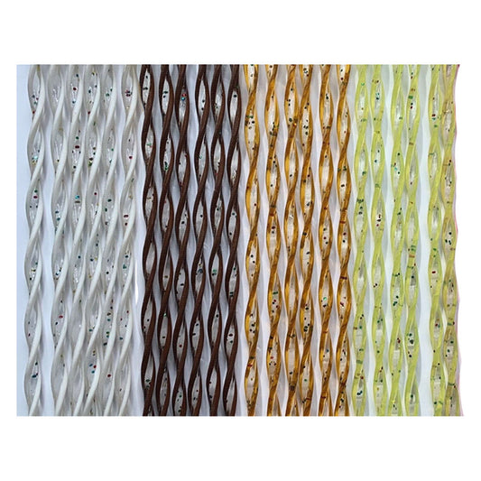 MADE IN ITALY - Tenda Elicoidale 'Luna' Cm. 100 X 220 - Avana/Tra