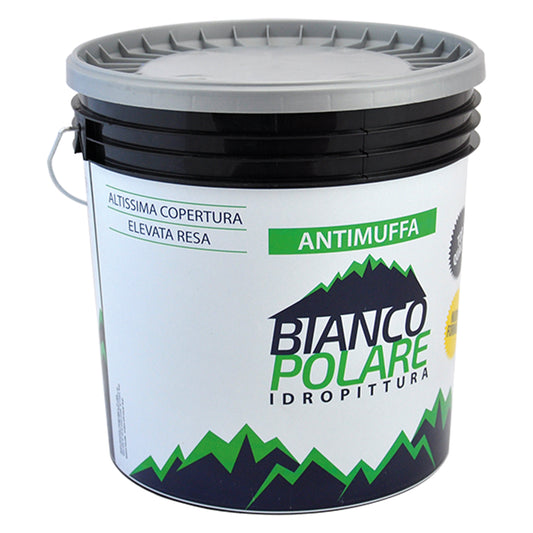 BIANCO POLARE - Pittura Al Quarzo Acrilico Antimuffa Lt 4 COD.901406