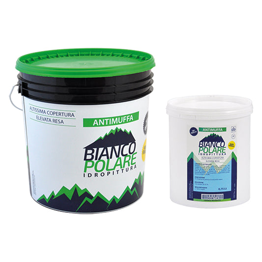 BIANCO POLARE - Idropittura Lavabile Antimuffa Traspirante Lt.   4 COD.9008730