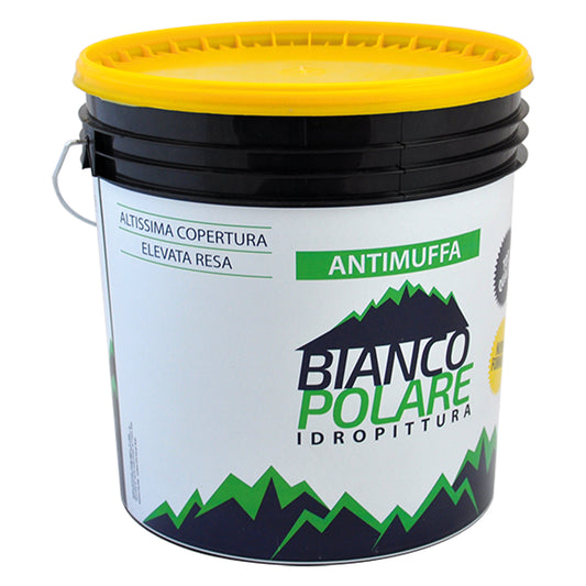 BIANCO POLARE - Pittura Al Quarzo Liscio Antimuffa Lt. 14 COD.9008758