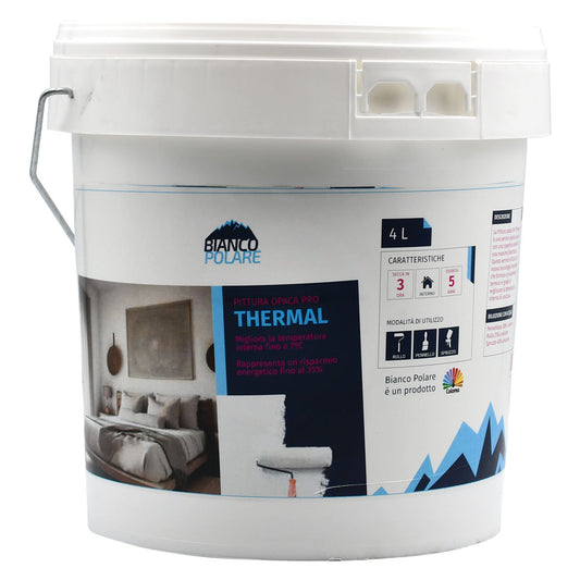 BIANCO POLARE - Pittura Per Isolamento Termico 'Pro Thermal' Lt.  4 COD.9008790