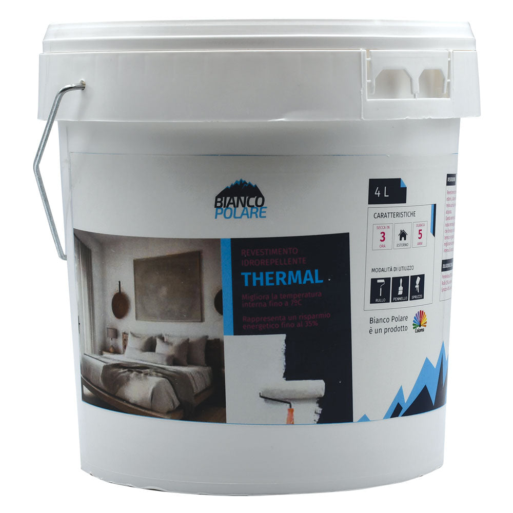 BIANCO POLARE - Rivestimento Idrorepellente 'Thermal' Lt.  4 COD.9008796