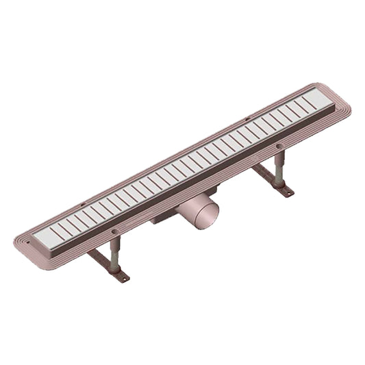 Canaletta Per Doccia Con Griglia Cm 56 X 5,3 X 4,2 + 55 X 4,6 X 1