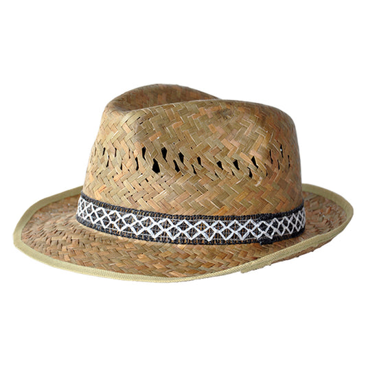 MADE IN ITALY - Cappello In Paglia 'Alpino' 12 Pz A Taglie Miste 56-58-60 COD.620100