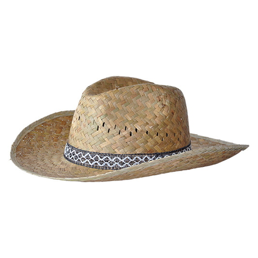 MADE IN ITALY - Cappello In Paglia 'Cowboy' 12 Pz A Taglie Miste 56-58-60 COD.620102