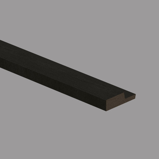 Profilo di Chiusura in Polimeri 42x12x2800 mm Black and Wood Black Oak - ARD
