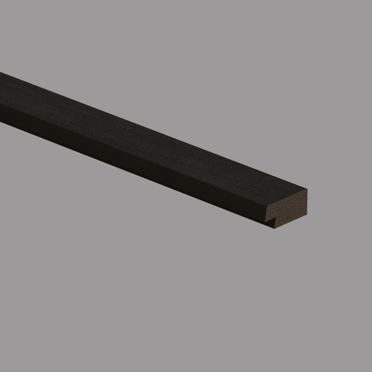Profilo di Chiusura in Polimeri 27x12x2800 mm Black and Wood Black Oak - ARD