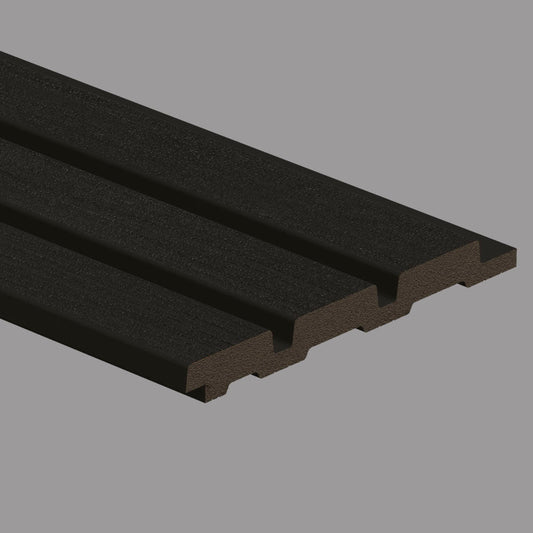 Listellato in Polimeri 120x12x2800 mm Black and Wood Black Oak - ARD