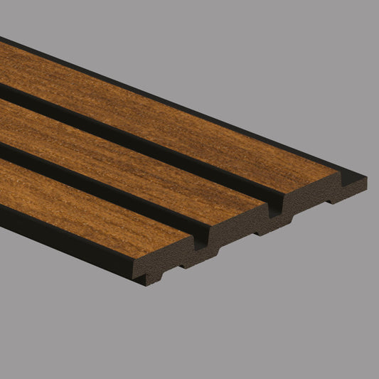 Listellato in Polimeri 120x12x2800 mm Black and Wood Rovere Caldo - ARD