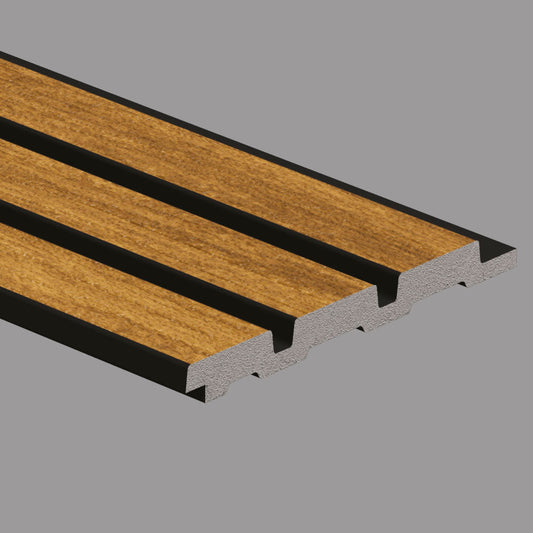 Listellato in Polimeri 120x12x2800 mm Black and Wood Frassino - ARD