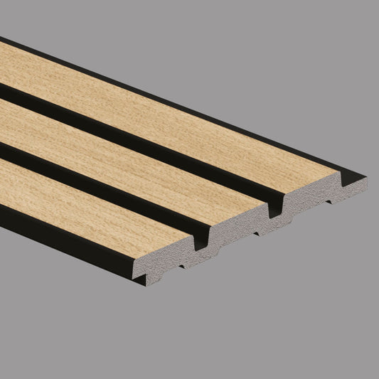 Listellato in Polimeri 120x12x2800 mm Black and Wood Acero - ARD
