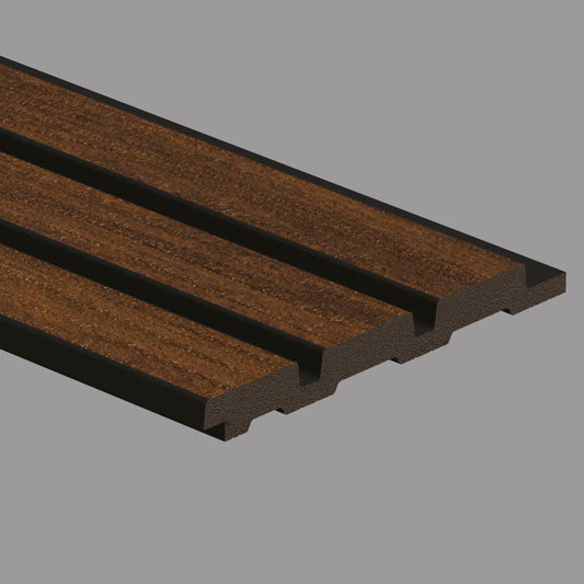 Listellato in Polimeri 120x12x2800 mm Black and Wood Noce - ARD