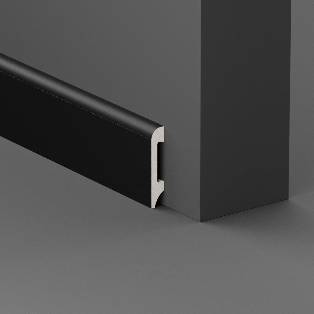 Battiscopa in Polimero 75x14x2000 mm - Nero - ARD