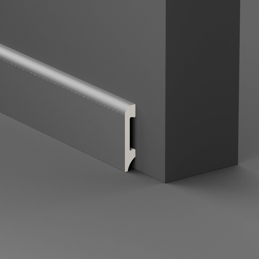 Battiscopa in Polimero 75x14x2000 mm - Silver - ARD
