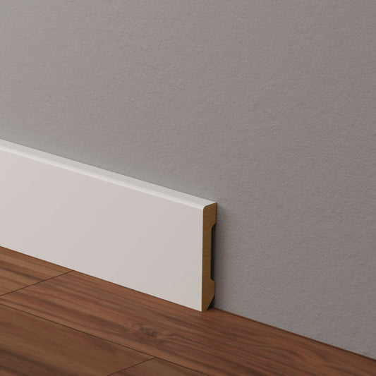 Battiscopa in Polimero 80x14x2000 mm - Effetto Legno Bianco - ARD