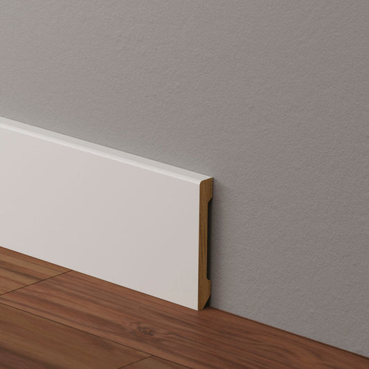 Battiscopa in Polimero 100x14x2000 mm - Effetto Legno Bianco - ARD