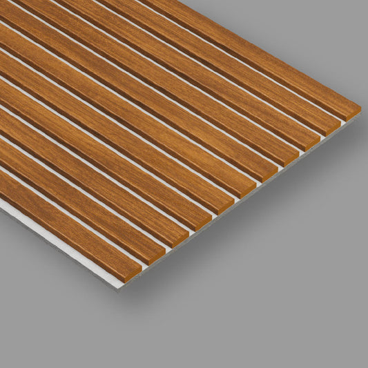 Pannello Acustico 2,7 metri x 60 cm - Rovere Caldo su PET BIANCO - ARD