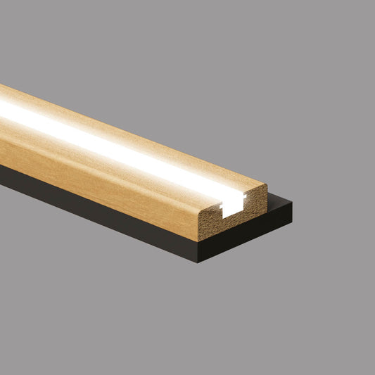 Pannello Profilo singolo per Alloggio LED - 55 x 3000 mm - Frassino - ARD
