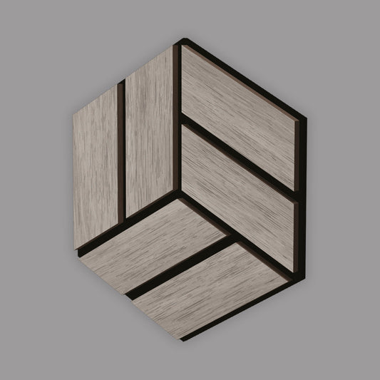 Pannello Acustico Esagonale in MDF 300x260 mm - Grey - ARD