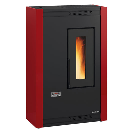 EXTRAFLAME NORDICA - Stufa A Pellet 'Luisella' Colore Bordeaux COD.7001590