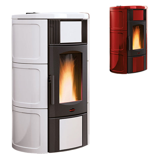 EXTRAFLAME NORDICA - Termostufa A Pellet 'Iside Idro' 2.0 Colore Bianco COD.7001441