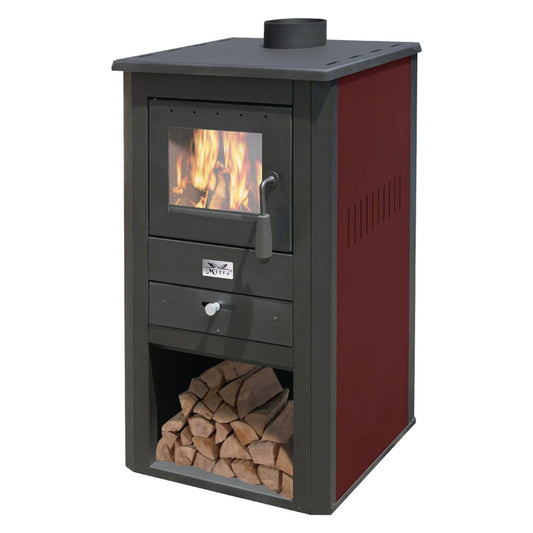 MILLE - Stufa A Legna 'Pallade' 13 Kw - Colore Nero/Avorio COD.7002274