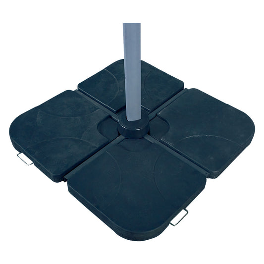 Base Per Ombrellone Plastica 49 X  49H 7,5 Cm (X 4 Pezzi) COD. 61