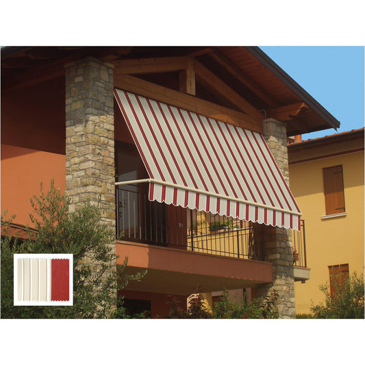 SANGIORGIO - Tenda Da Sole A Caduta Cm.250 X H.250 - Bordeaux/Cre