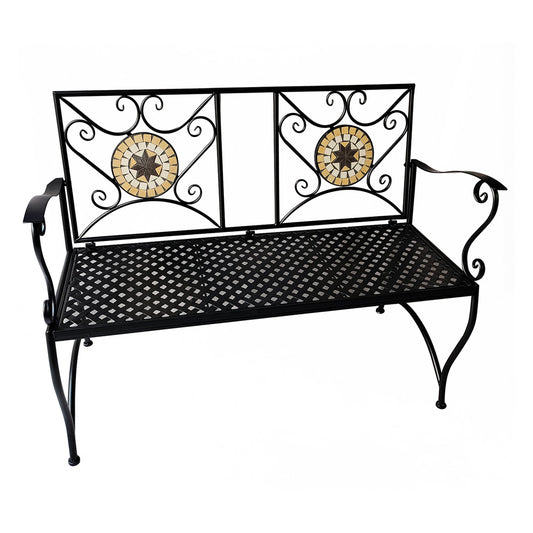 LIF - Panchina Decoro Mosaico 'Esmeralda' Cm 116 X 56 X H.90 COD.