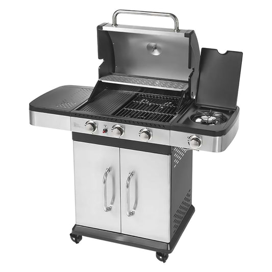 Ompagrill - Barbecue A Gas 'Indianapolis 4 Titanium' Cm. 120 X 60 X H.138 Cod.8038167