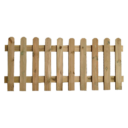 Steccato In Legno 'Lamelle' Cm. 180 X H.100 - 11 Lamelle 15 X 85 