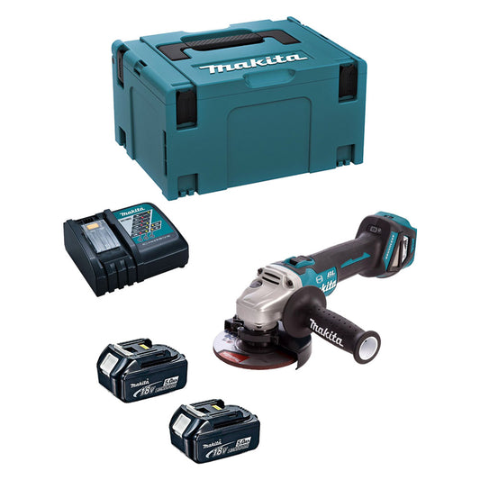 MAKITA - Smerigliatrice Angolare 'Dga513Rtj' 18V Batt.5,0 Ah Liti