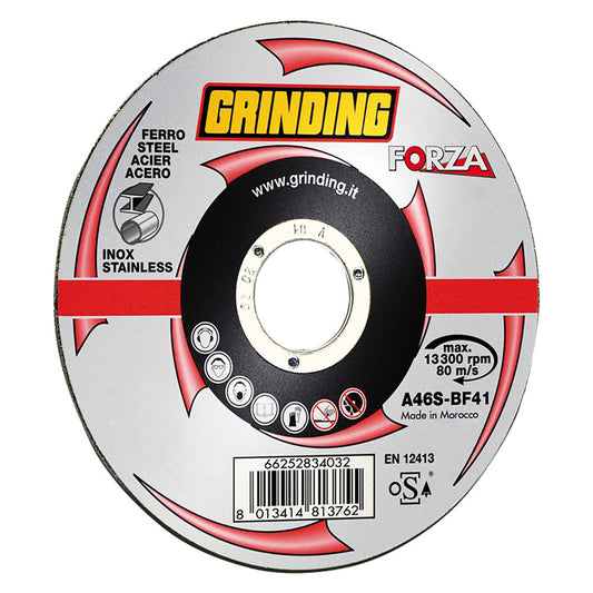 FORZA GRINDING - Mola Abrasiva Per Inox/Ferro Ø 115 X 1 - Box 50 