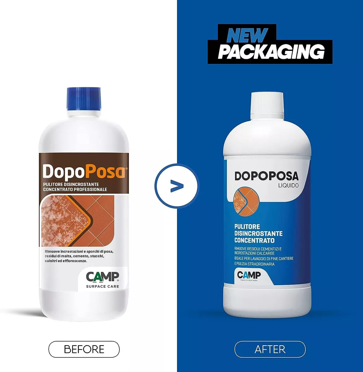 Camp-DOPOPOSA-disincrostante Per cotto, gres, porcellanato, ceramiche pietre-1lt